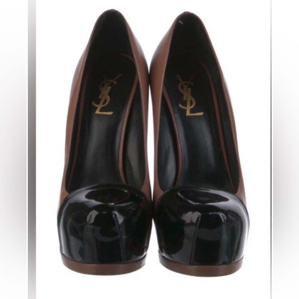 2 Pairs - YSL Saint Laurent Leather Pumps-Size 7.5